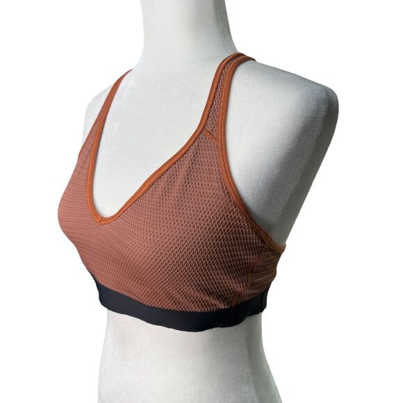 VSX Victorias Secret Sport Bra Large The Player Unlined Racerback Orange Texture - Picture 3 of 5